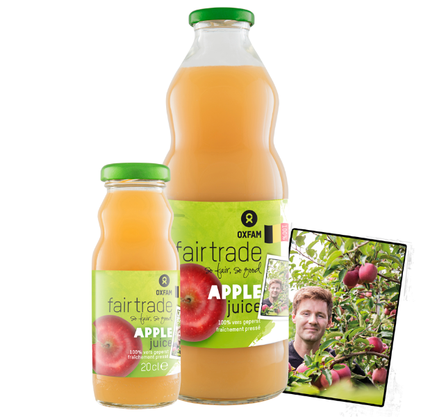 Belgisch appelsap van Oxfam Fair Trade